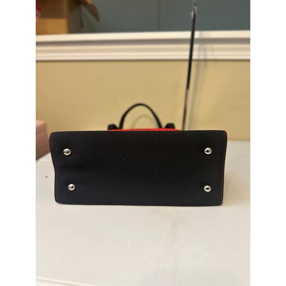 Vintage Kate Spade Bag First Edition Rare Red and Black Structured Tote Handbag - Picture 7 of 13